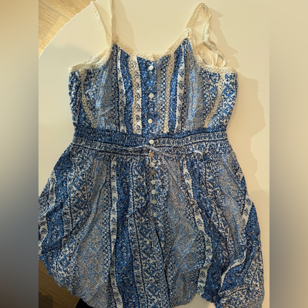 Jaase Blue and White Dress